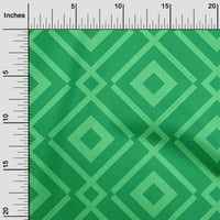 Onuone Georgette viskoze zelene tkanine Geometrijski zanatski projekti Dekor tkanina Štampano od dvorišta