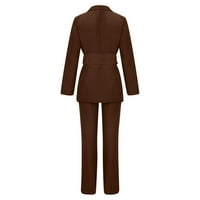 Teretane za žene udobne setove za žene Ženska casual moda Solid Boja jakna za radne odjeće Kratke gornje