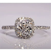 Kvadratni dijamantni prsten za žene s prstenom cirkon par kvadratnog dijamantnog prstena