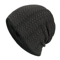 Vanjska zimska odrasla neutralna topla čvrsta boja kape plišane pletene vunene kapu casual šešira za