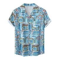 Zodggu Rollback Trend Plaža Tops Pocket Havajski košulje za muškarce Modna ljetna bluza Kratki rukav