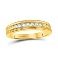 10k žuto zlato mens okrugli dijamantski vjenčani prsten za vjenčanje CT
