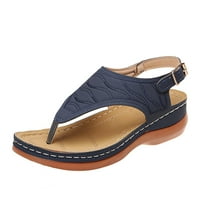 Jsaierl Womens Sandale Comfy platforme Sandal prstenasti nožni papuče kopča cipele Ležerne ljetne plaže