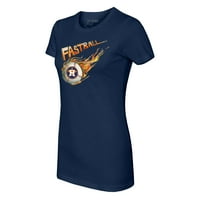 Ženska malena reornip mornarsko majica Houston Astros Fastball