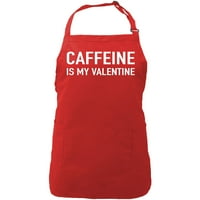 Kofein mi je moja pregača za valentine sa džepovima zakrpa