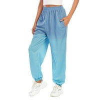 Njshnmn jogging hlače za žene čišćenje treninga Jogging Pant casual meka lounge hlače, plavo, m
