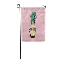 Ružičasti ljetni hipster oprema i plodovi vanilija plaža vrtna zastava ukrasna zastava kuće baner