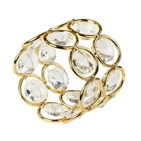PC, 1.5 Kristalni prsten za kristalni salveti - zlato za svadbene prijemne, tuševi za bebe, večere,