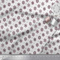 Soimoi pamučni dres tkanine i snježne pahuljice cvjetno ispis tkanina od dvorišta široko