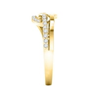 Mauli dragulji za angažovanje prstenova za žene Carat Diamond Wedding Band Prong-Podešavanje 10k ruža,