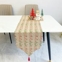 BIPLUT TABLE TRENERNA FADE-manje za višekratnu upotrebu Mekani dodir Fine Texture Elk Božićni stolnjak