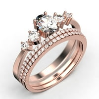 Minimalistički klasik 1. Carat ovalni rez dijamantski prsten, bajkovni i ukusni prsten, vjenčani prsten