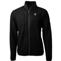 Muški rezač i buck crna Virginia Tech Hokies Logo Big & Vill Cascade Eco Sherpa Fleece Full-Zip Jacket