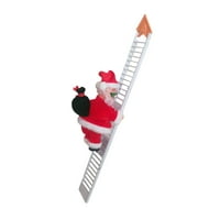 WegftDuop Božićni ukras Djed Mraz Električni penjanje Viseća ljestvica Xmas igračke