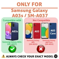 Tanak tanak slučaj kompatibilan za Samsung Galaxy A03S, tanki gel poklopac, crveni tisak, lagana, fleksibilna,