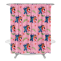 Stitch tkaninu za zavjese od tuša, luksuzni tuš za tuširanje Zimska vodootporna za farmsko kućicu kućnog