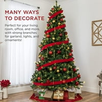 Umjetno potpuno downswept božićno drvce, zelena, Douglas Jela, Bijela svjetla, uključuju postolje, 6.
