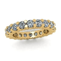 Prirodni dijamant 3.00ct okrugli rez zajednički zajednički ženski godišnjica vjenčanja vječna bend prstenasto
