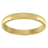 Sterling srebrni unise -Size- Žuti dome Comfort-Fit Wedwement Brand zaručni prsten