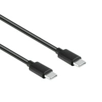 Na crnom 6FT 100W USB-C do USB-C podaci sinkronizirani kabel za punjač za punjač za punjač kompatibilan