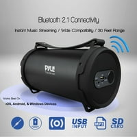 Pyle PBMSPG Watt prijenosni Bluetooth boombo zvučnik stereo, crni