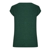 Kakina s majice za žene plus veličine tiskane košulje s kratkim rukavima s labavim plusom tee vrhovi