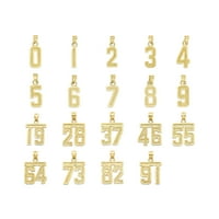 10K čvrsti zlatni broj šesnaest ogrlica sa 18 ROLO lancem, zlatni šarm nakit za sportaše, sportski