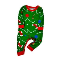Božićne pidžame za obitelj podudaranje Xmas PJ-a za spavanje ELK Pismo Ispis vrhova i plaćene hlače
