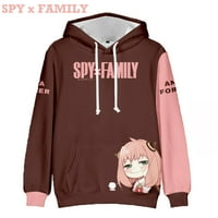 Anya Spy Family Hoodie Cosplay Top Anime Dukseri za pulover za odrasle za odrasle za mlade žene