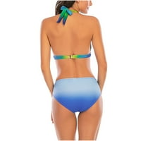 Bikini setovi za žene Bikini String Havajska cvijeća Spaghetti Strap bez rukava na plaži Beach Beach