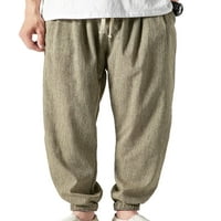 Muškarci obične dna s džepovima Yoga Loungewear Crtesstring Opremljene teretane Hlaće pantalone