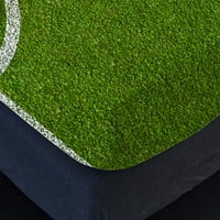 Milsleep Početna Posteljina Zeleni ugrađeni list Fudbal ispisano sa listovima posteljine sa jastučem,