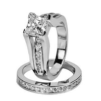 Pokloni zaljubljeni zaljubljeni zakonski prsten White Square Circon Par