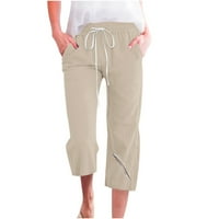 Oalirro ženske planinarske kapi hlače labave fit solidne boje Pješačke ljeto sa džepovima Pješačke hlače