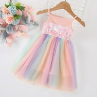 Proljetne haljine za djevojčice 10 - Toddler Djevojke Paillette bez rukava Dušine košulje Princess haljina