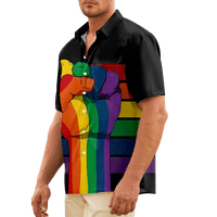 Muški kratki rukav LGBT Rainbow elegantna klasika umjetnička grafički vrh za prijatelje za sport i putovanja