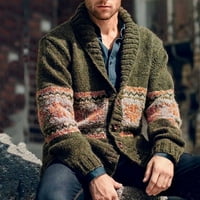Loopsun Winter Jackets za muškarce Muška modna jesen i zimski okrugli vrat Pulover dugih rukava pulover