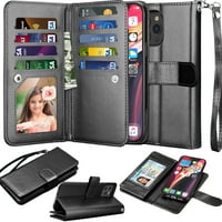 iPhone Pro Ma Wallet Case, Takfo PU kožni folio Flip poklopac nosač kreditnih kartica sa Chickstand