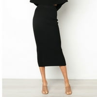 Puffy suknja za žene Žene High-Sheik Solid Slim suknja Duga suknja Bodycon ravna suknja Slojedna tulle