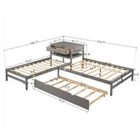 -Samirani platformama pune i dvostruke veličine, podni krevet s dvostrukim klipom i ladicama povezanim