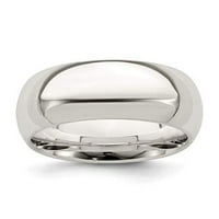 Sterling srebrna udobnost fit band prstena veličine 12.5