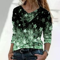 Koaiezne ženske modne gornje bluze ispisane košulje za vez za vez dugih rukava s dugim rukavima bluza