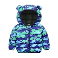 Godderr Toddler Baby Winter Swith Jackes Outerwear za dječake Djevojke pamučni kaputi slatki dinosaurski