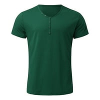 Muške majice muško proljeće i ljeto Retro Business Casual Travel Multi tipke V izrez Solid Boja majica