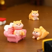 Hadanceo Puppy statue Ručno izrađene mini divne minijaturne figurice za štene Dekorativno slatko za