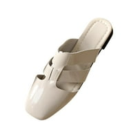 Sandale za žene Dressy ljetni gnobogi Žene Malene četvrtaste nožne boje podudarajuće ravne sandale Svestrane