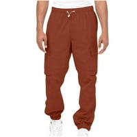 Vikakiooze Muškarci Solid Ležerne prilike višestruki džepovi Vanjske fitness hlače Tergo hlače pantalone