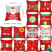 Niuer Cushion Cover Home Decor jastučnice Xmas Božićni prenosivi jastuk pokriva Santa Claus 18x18 Modern