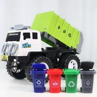 GARBAGE TRUCK TOY Upravljanje otpadom Recikliranje kamiona TOY set sa stražnjim utovarivačem Kante za smeće, kamioni za kamione za kamionet