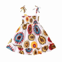 TODDLER Baby Girls haljina haljina stila print ruffles haljina za prazanje Ljeto u godinama 3- godine